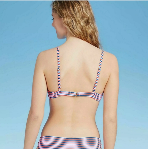 Juniors' Xhiliration Textured Side Knot Bikini set - Picture 10 of 13